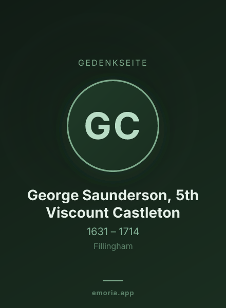 Gedenkportrait von George Saunderson, 5th Viscount Castleton