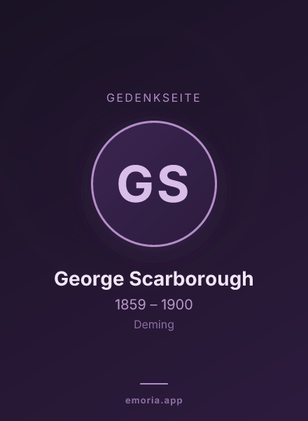 Gedenkportrait von George Scarborough