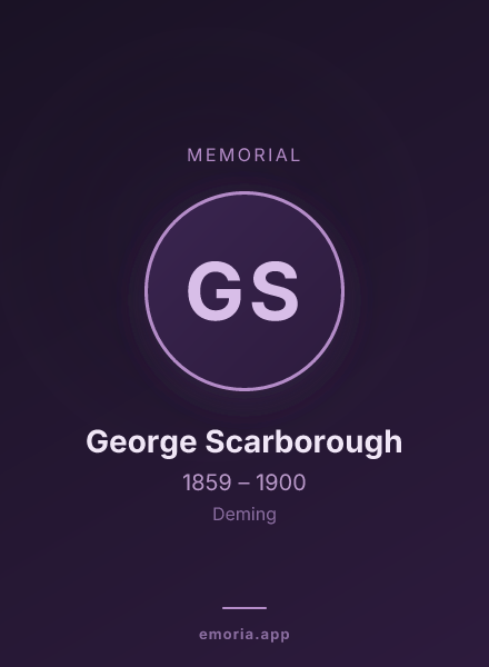 Memorial portrait of George Scarborough