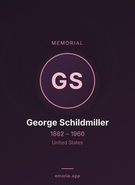 Memorial portrait of George Schildmiller