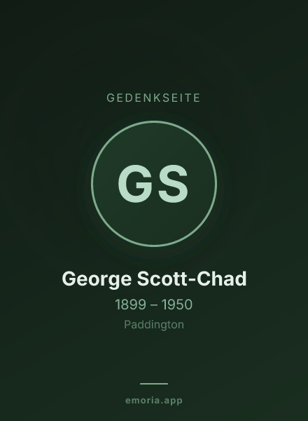 Gedenkportrait von George Scott-Chad