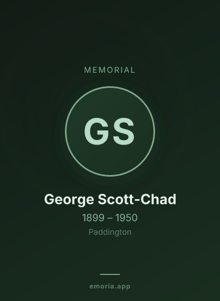 Memorial portrait of George Scott-Chad