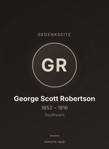 Gedenkportrait von George Scott Robertson