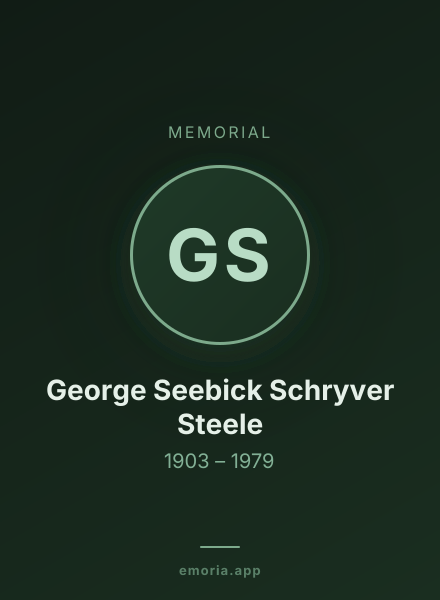 Memorial portrait of George Seebick Schryver Steele