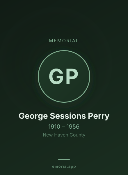 Memorial portrait of George Sessions Perry