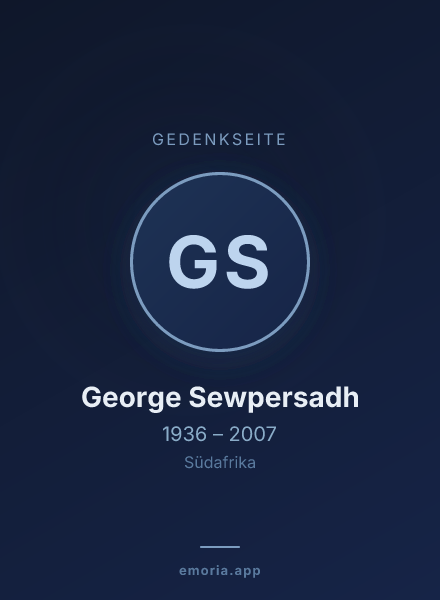 Gedenkportrait von George Sewpersadh