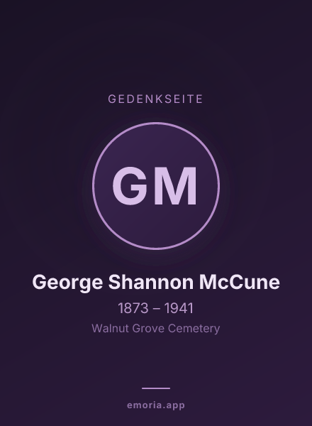 Gedenkportrait von George Shannon McCune
