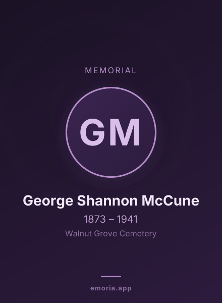 Memorial portrait of George Shannon McCune