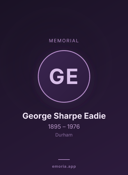 Memorial portrait of George Sharpe Eadie
