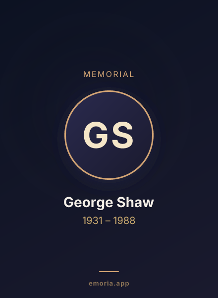 Memorial portrait of George Shaw
