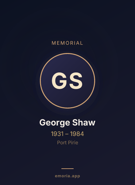 Memorial portrait of George Shaw