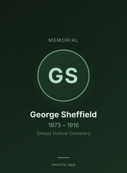 Memorial portrait of George Sheffield
