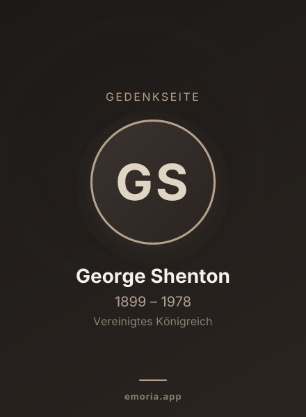 Gedenkportrait von George Shenton