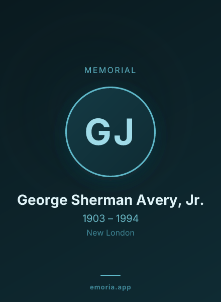 Memorial portrait of George Sherman Avery, Jr.