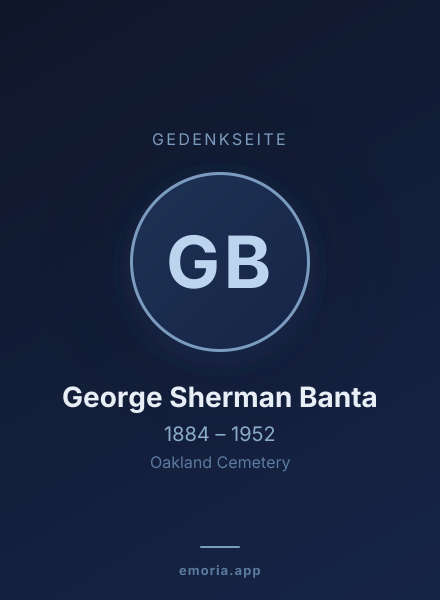 Gedenkportrait von George Sherman Banta