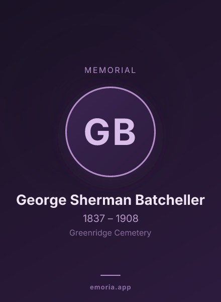 Memorial portrait of George Sherman Batcheller