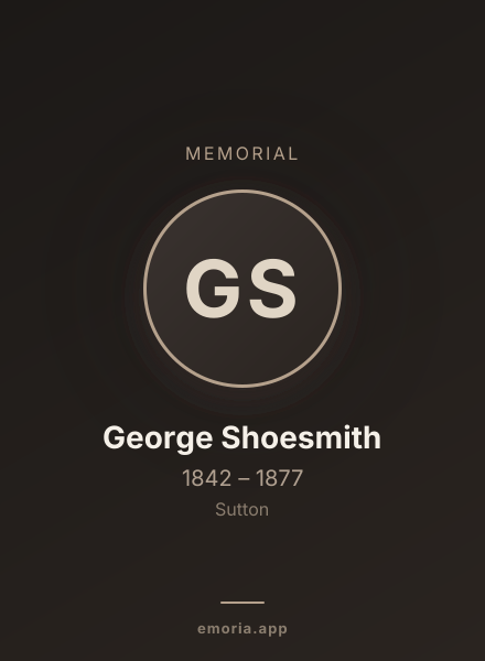 Memorial portrait of George Shoesmith