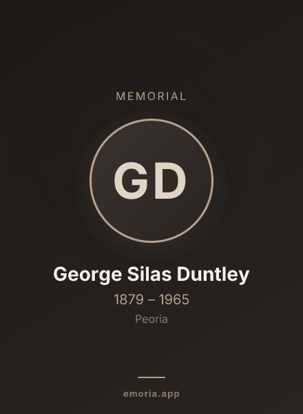 Memorial portrait of George Silas Duntley