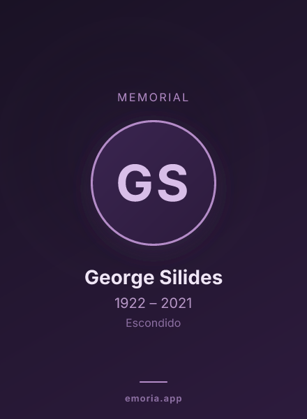 Memorial portrait of George Silides