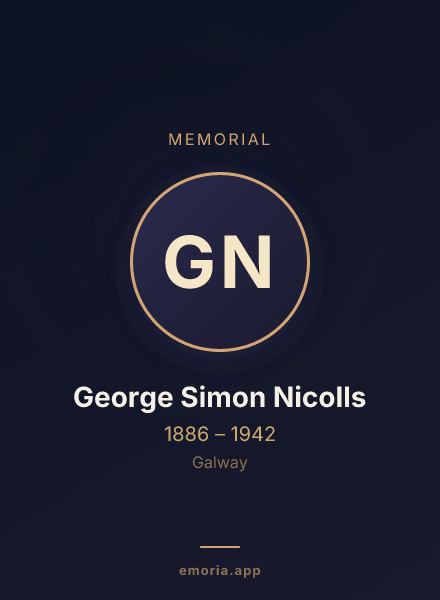Memorial portrait of George Simon Nicolls