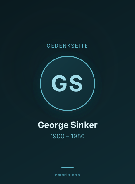Gedenkportrait von George Sinker