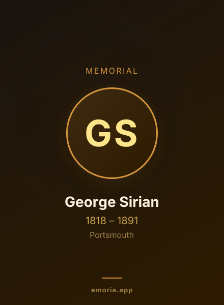 Memorial portrait of George Sirian
