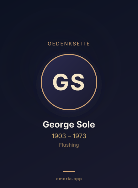 Gedenkportrait von George Sole