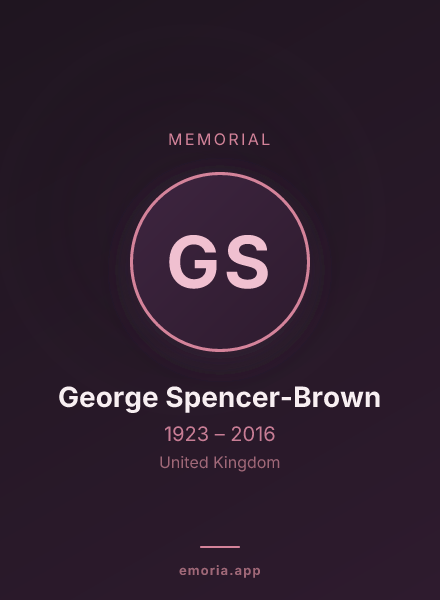 Memorial portrait of George Spencer-Brown