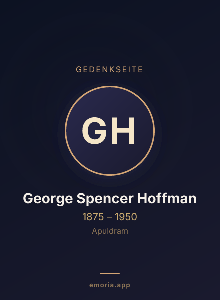 Gedenkportrait von George Spencer Hoffman