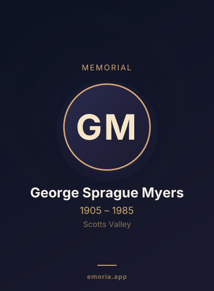 Memorial portrait of George Sprague Myers