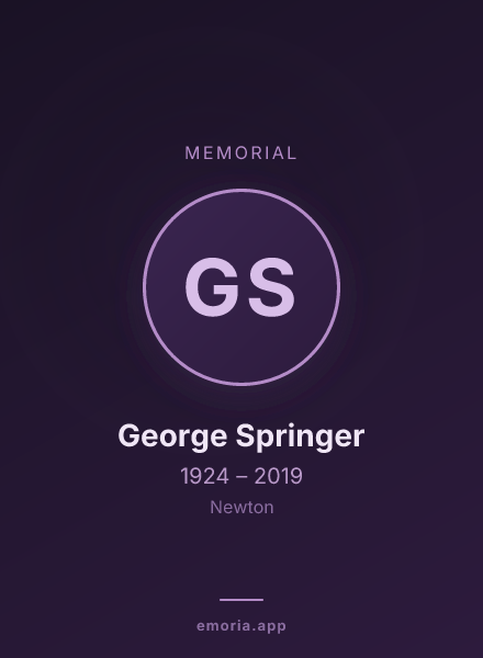 Memorial portrait of George Springer