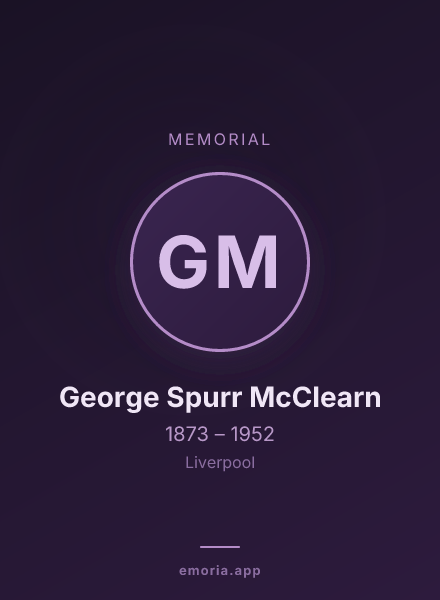 Memorial portrait of George Spurr McClearn