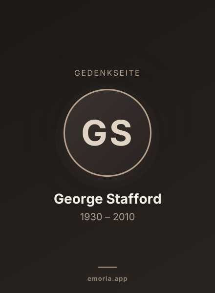 Gedenkportrait von George Stafford