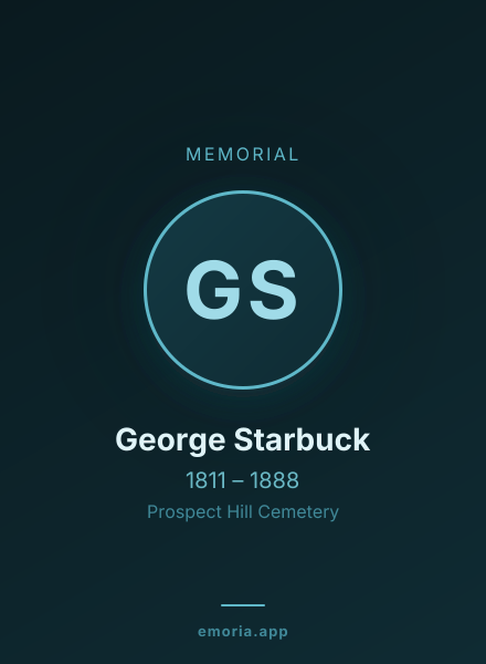 Memorial portrait of George Starbuck