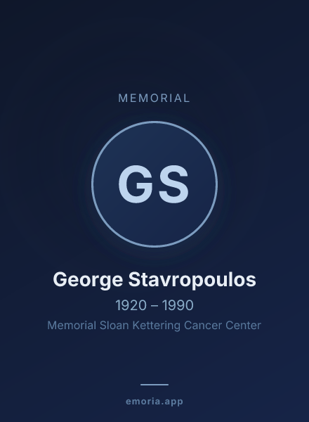 Memorial portrait of George Stavropoulos