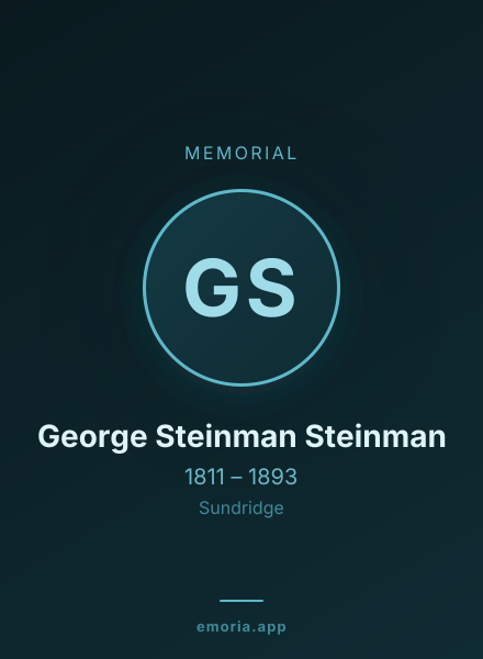 Memorial portrait of George Steinman Steinman