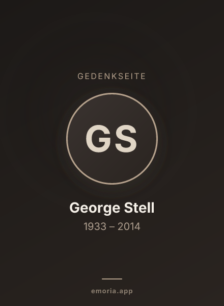 Gedenkportrait von George Stell