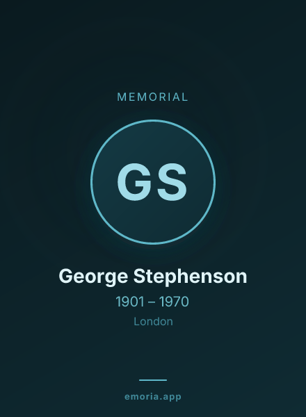 Memorial portrait of George Stephenson