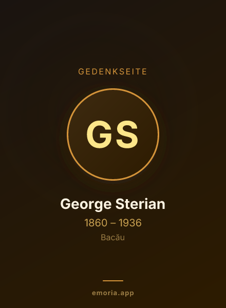 Gedenkportrait von George Sterian