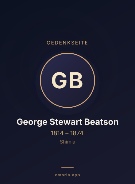 Gedenkportrait von George Stewart Beatson