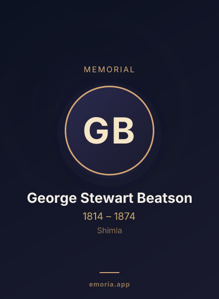 Memorial portrait of George Stewart Beatson