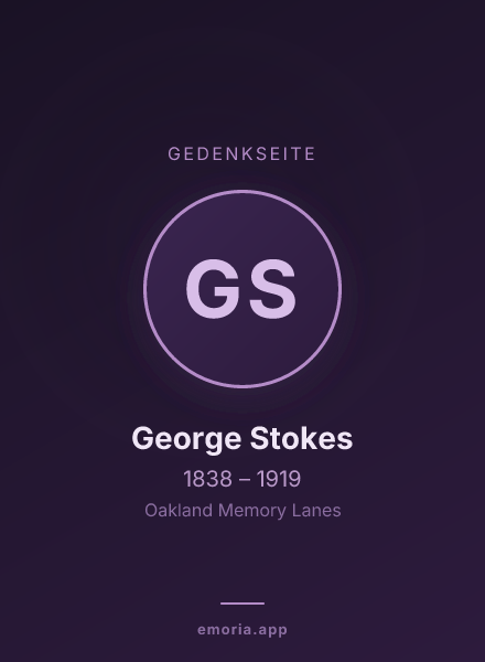 Gedenkportrait von George Stokes