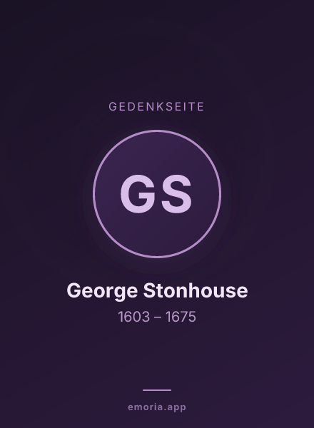 Gedenkportrait von George Stonhouse