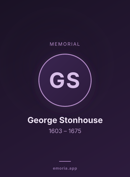 Memorial portrait of George Stonhouse