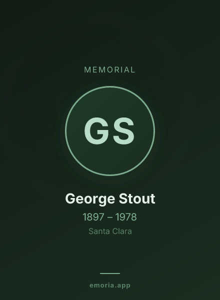 Memorial portrait of George Stout