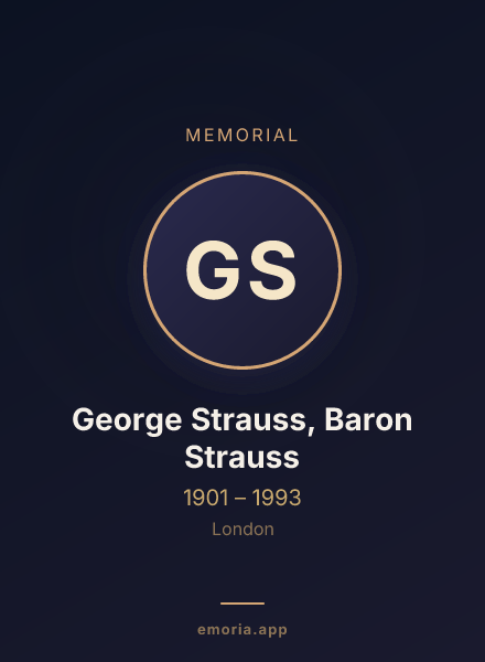 Memorial portrait of George Strauss, Baron Strauss