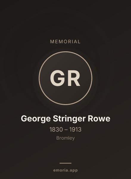 Memorial portrait of George Stringer Rowe