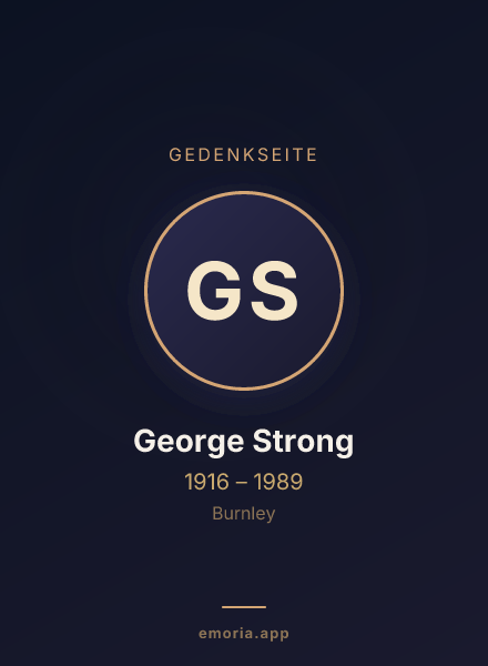Gedenkportrait von George Strong
