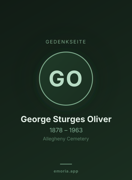 Gedenkportrait von George Sturges Oliver