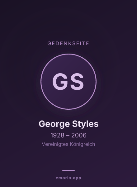 Gedenkportrait von George Styles